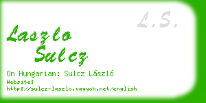 laszlo sulcz business card