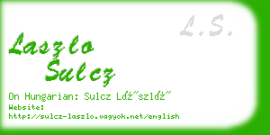 laszlo sulcz business card